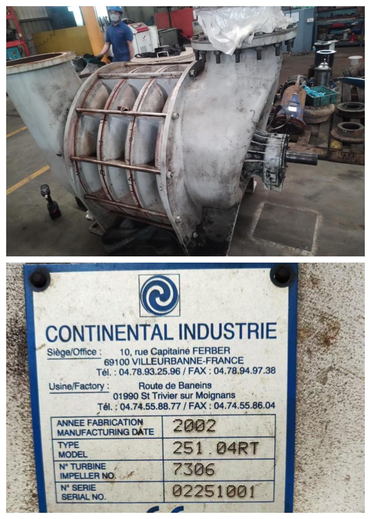 福建南平客户 欧陆 251型 多级离心风机维修案例