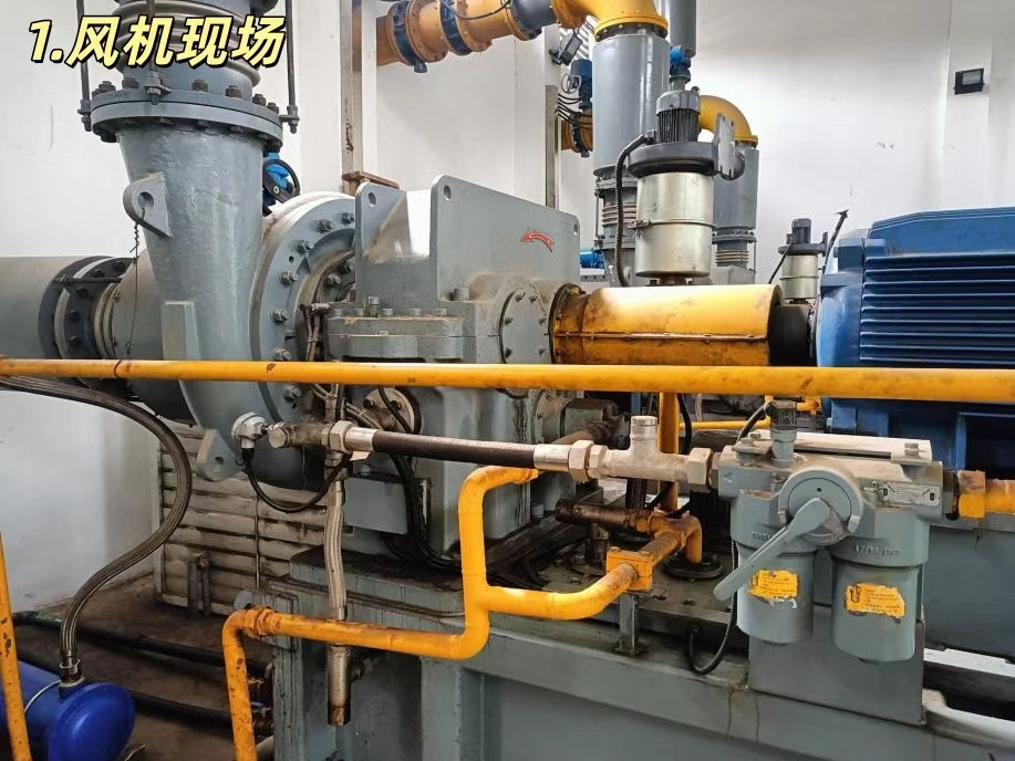 浙江某污水厂金通灵JED7260-1.579单级高速风机现场保养